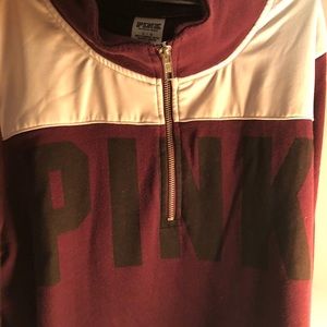 Maroon, “Pink” quarter zip
